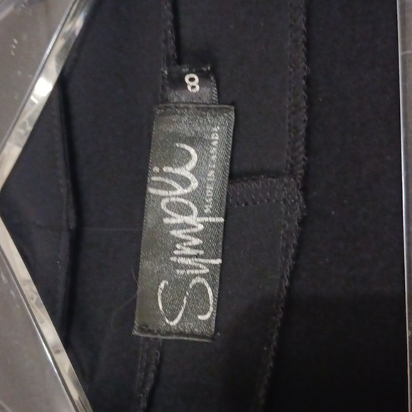 Sympli Black Shawl Collar Stretch Jersey Knit Cardigan, Size 8 - Picture 3 of 7